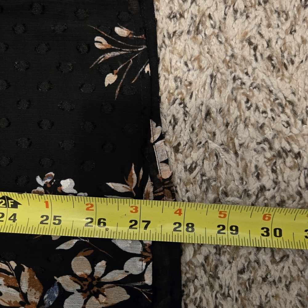 Hilary Radley Women's Floral Print Blouse Black Size XL - Picture 6 of 11
